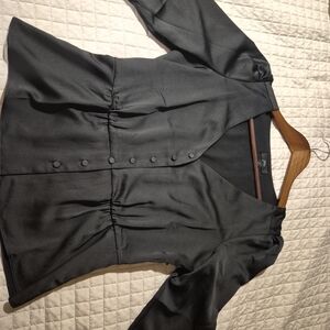J. Crew Black Satin Blazer